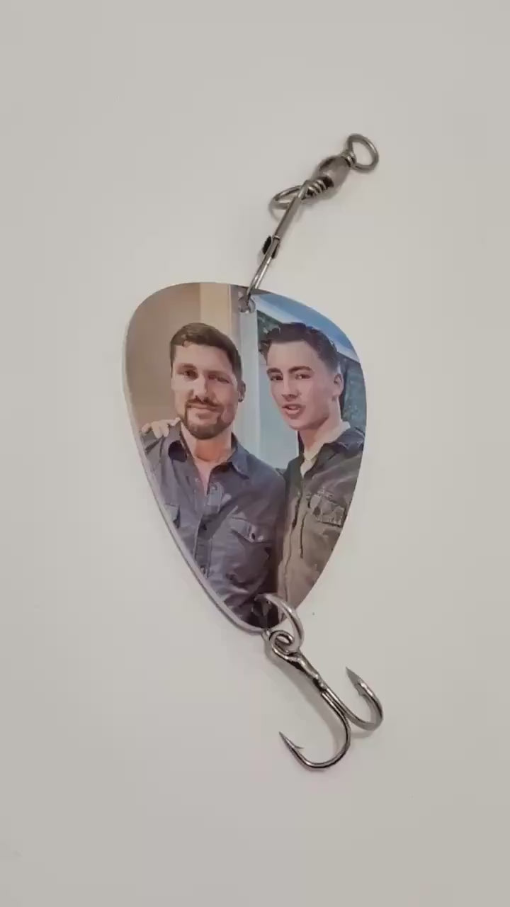 Personalized Photo Fishing Lure Keepsake – Stainless Steel Angling Gift